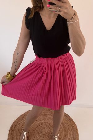 Jupe courte plissée