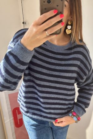 Pull doux rayures