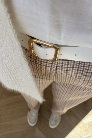 Pantalon vichy avec ceinture