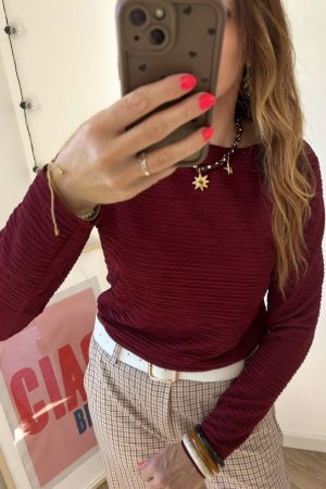 Blouse carmin