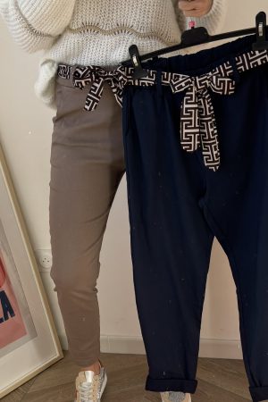 Pantalon ceinture nœud L/40